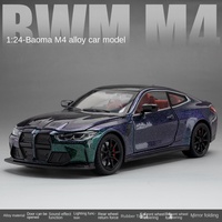 Baoma M4 1:24 échelle alliage voiture modèle Simulation jouets pour enfants en gros ornements en plastique avec une génération de cheveux