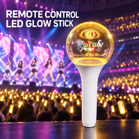 Longstargift Bâton lumineux LED programmable multicolore en acrylique avec logo personnalisé pour concert Kpop, vente en gros, télécommande