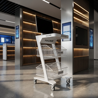 Carrito de Inventario RFID Inteligente Premium HAUMR para Bibliotecas, para Búsqueda, Clasificación y Catálogo Profesional de Libros