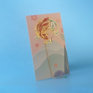 Marcapáginas de Metal y Latón Esmaltado con Diseño Antiguo Estilo Chino, Exquisito Regalo de Alta Gama, con Caja - Product Image 4