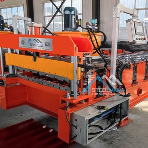 Popular America 914 IBR Trapezoidal Roofing Sheet Roll Forming Machine Azulejo de acero de color para material de construcción - Product Image 3