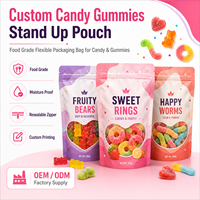 Pochette refermable mate anti-humidité avec logo personnalisé, en aluminium alimentaire + PET/PE, pour bonbons, gommes et confiseries
