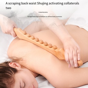 Venta al por mayor Spot Goods Eight Bead Ten Bead Carbonized Adelgazamiento Rolling Stick Relajación muscular Terapia de madera Masajeador corporal - Product Image 4