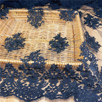 Tissu de maille soluble dans l'eau dentelle de mariée blanche dentelle brodée tissu de broderie dentelle française pour robe de mariée