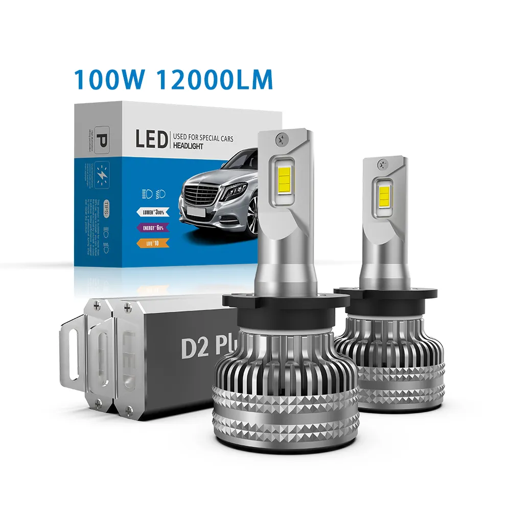 NAO 100W D2S Led série D D1S ampoule de voiture de remplacement D2S Hid à Led Kit de Conversion Canbus Auto lampe de phare Focos D4S Led D2S