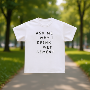 Demandez-moi pourquoi je bois du ciment mou, t-shirt humoristique, sarcaste et ironique, style Génération Z - Product Image 3