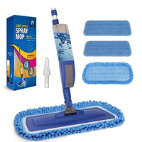 Mopa pulverizadora plegable al por mayor para el hogar, manos libres, de doble uso (seco y húmedo), que ahorra esfuerzo, pulverizador universal giratorio