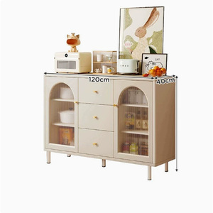 Aparador moderno minimalista de 120 cm x 40 cm, mueble de almacenamiento para cocina, sala de estar, comedor con puertas de vidrio - Product Image 1