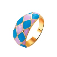 Bagues géométriques pour femmes, bijou en alliage coloré, idée cadeau, vente en gros,