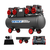 Compresor de Aire Silencioso de Alto Rendimiento Personalizado de Fábrica, Bomba con Motor CO PLC, Aire Limpio, Portátil, Sin Aceite, Industrial, Tanque de 200L