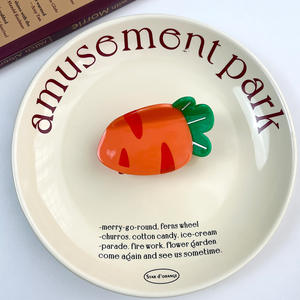 YJL mode série alimentaire dessin animé légumes fruits forme acétate griffe pince pomme carotte pince contraste couleur belles filles pince à <span class=keywords><strong>cheveux</strong></span> - Product Image 6
