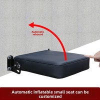 AUTOLIUMA Chaise pliante à rebond automatique avec revêtement en cuir et acier pour les transports publics et l'utilisation en voiture