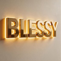 Enseigne murale rétroéclairée en acier inoxydable / Lettrage en acier inoxydable à éclairage arrière / Plaque murale métallique à halo lumineux 3D LED - Bâtiments / Magasins