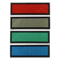 Etiquetas LED Programables Multi-idioma, Etiquetas de Nombre con Texto Desplazable Verde, Tarjeta de Nombre, Letrero, Tablero Publicitario
