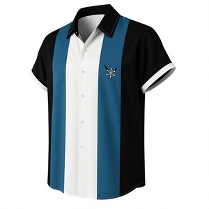 เสื้อเชิ้ตแขนสั้นสีดำ ขาว และเขียวอมฟ้า ดีไซน์ลำลองทันสมัย ระบายอากาศได้ดี เป็นมิตรกับสิ่งแวดล้อม เหมาะสำหรับฤดูใบไม้ผลิ - Product Image 5