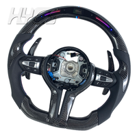 Volant avec affichage LED du régime en fibre de carbone véritable pour BMW F10 F30 F90 F92 F11 F80 F82 F83 F85 F86 F87 X3 X4 X5
