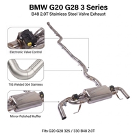 Maßgefertigte Auto-Performance-Auspuffrohre Schalldämpfer für BMW G20 G28 325 330 B48 Edelstahl 304 Valvetronic Auspuff Catback Direktmontage
