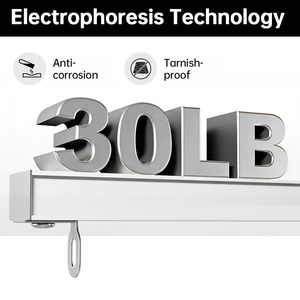 Rail de <span class=keywords><strong>plafond</strong></span> et support pour <span class=keywords><strong>tringle</strong></span> à rideau simple, occultant, blanc, 159,9 pouces, de la marque YIJIALE Factory. - Product Image 2