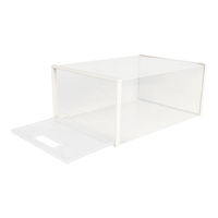 Boîte à chaussures empilable et pliable en plastique transparent, personnalisable, écologique, design transparent pour l'affichage et le rangement des baskets à domicile – Offre Spéciale
