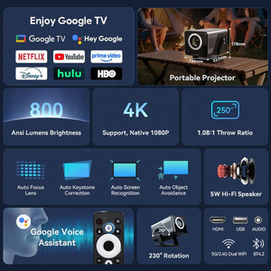 <span class=keywords><strong>Proyector</strong></span> Salange 2026 Nuevo X7AD Android 1080P FHD Proyección Estilo Libre Oficial GTV <span class=keywords><strong>Proyector</strong></span> para Interiores y Exteriores - Product Image 6