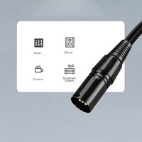 Câble audio Hi-Fi blindé tressé RCA mâle vers XLR mâle, plaqué or, coaxial, paire torsadée, gaine PVC, CE ROHS