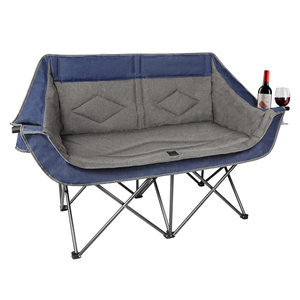 Ghế xếp đôi ngoài trời di động Kejie có đệm ngồi và tay vịn, dùng cho bãi biển, công viên hoặc sân vườn - Product Image 2