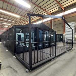 2025 lüks 40ft Modern prefabrik konut konteyner ev genişletilebilir deniz Containerized prefabrik evler