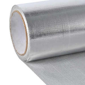 Tissus en <span class=keywords><strong>fibre</strong></span> <span class=keywords><strong>de</strong></span> <span class=keywords><strong>verre</strong></span> laminés avec du papier d'aluminium pour revêtement mural/<span class=keywords><strong>de</strong></span> toit, résistants à la chaleur 550°C, épaisseur 0,10-3,0 mm, pour soudage et découpe - Product Image 6