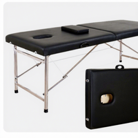 Vente directe d'usine de lit de beauté pliable en acier inoxydable, lit de massage et lit thérapeutique pour les soins de santé