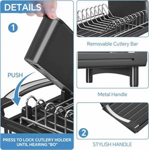 Small <b>Dish</b> Drying <b>Rack</b> Expandable <b>Dish</b> <b>Rack</b> Space Saving <b>Dish</b> Drainer for Kitchen in Sink or Countertop - Product Image 4