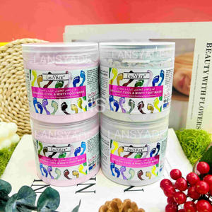 Maschera e Crema per Piedi all'Ingrosso al Gusto Menta Ghiacciata con Sale del Mar Morto Biologico Sbiancante e Levigante per Riparazione di Danni da Secchezza e Screpolature - Product Image 6
