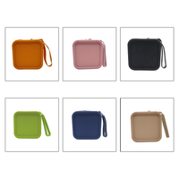 Porte-monnaie en silicone unisexe, mini pochette portable avec fermeture éclair, mignon pour les enfants et les femmes, résistant à l'eau, écologique
