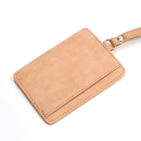 Pochette de cou en cuir PU porte-carte d'identité lanière de portefeuille de cou pour passeport de voyage