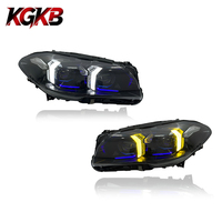 Ensemble de phares LED KGKB pour BMW Série 5 F10 F18 520i 523i M5 2011-2017 Boomerang Double couleur DRL Double faisceau projecteur