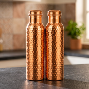 Bouteille d'eau personnalisée en cuivre pur – Écologique, jetable, double paroi, grande capacité, portable, style américain avec paille - Product Image 2