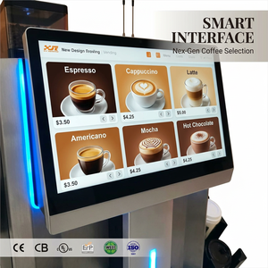 Machine à expresso commerciale entièrement automatique Premium Bean Cup avec écran tactile de 14 pouces, réservoir de 1,5 kg, chaudière en acier inoxydable, écoénergétique XY- - Product Image 4