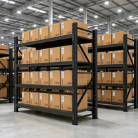 Étagères empilables robustes sur mesure, rayonnages d'entrepôt à revêtement en poudre pour le stockage d'outils en supermarché