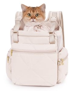 Secure and Comfortable Pet <b>Carrier</b> <b>Backpack</b> with Multiple Storage Pockets - Product Image 1