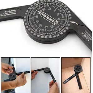 Outil de mesure de précision pour la menuiserie : rapporteur d'angle en aluminium de 7 pouces pour scie à onglet, mesure d'angles intérieurs et extérieurs, avec marquage laser, en gros - Product Image 6