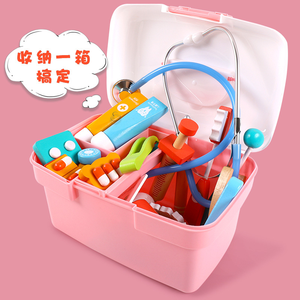 Caja de madera de simulación de médico de bebé para niños y niñas, caja de medicina, Kit médico Dental de inyección, tiene una experiencia de juguete familiar - Product Image 2