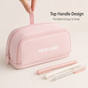 Multi-Functional Three-layer Novelty Cute Fabric Pencil Case with Zipper Closure Waterproof <b>School</b> Office Use Children - Product Image 3