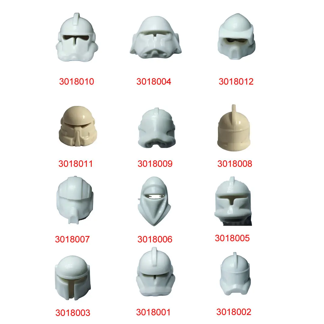 10pcs/bag star Clone trooper Weapons Figure Military Protective Gear Bounty Hunters Helmet Building block Wars for Legoinglys