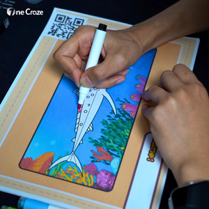 Mur de peinture interactif pour enfants avec projection tactile et jeux sur le thème de divers animaux de dessins animés et d'anime - Product Image 6
