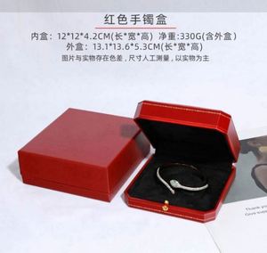 Hot Selling Luxury Red High Quality Rectangle Jewelry Box Bag Certificate 3pcs Sets <b>Ring</b> Pendant Bracelet Necklace Valentine's - Product Image 6