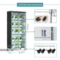 Étagère pour plantes de bricolage avec lumières de croissance à spectre complet 192W T8 3000K pour plateau de graines