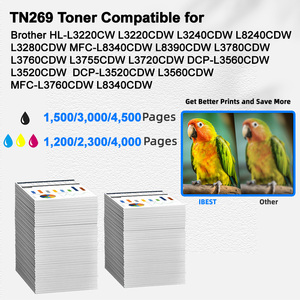 Cartouche de toner compatible <span class=keywords><strong>Brother</strong></span> TN269BK TN269C TN269M TN269Y compatible avec <span class=keywords><strong>Brother</strong></span> HL-L3220CW L3220CDW L3240CDW L8240CDW - Product Image 2