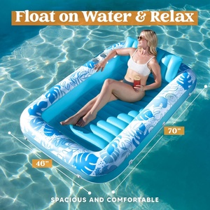 Flotador inflable extra grande para tomar el sol, tumbona para adultos, cama inflable, flotador tipo raft. - Product Image 2