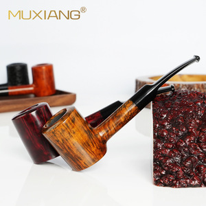 Muxiang Handmade Briarwood Pipe Straight Type Tobacco Pipe For Desktop Use - Product Image 2