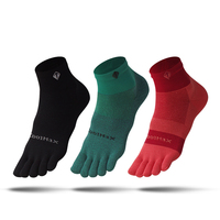 Chaussettes de sport pour hommes à cinq orteils avec logo personnalisé, antibactériennes, COOLMAX, absorbant la transpiration, séchage rapide, pour le Pilates, la course à pied et le cyclisme