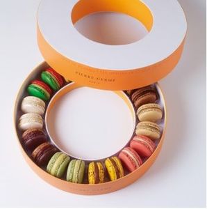 wholesale custom logo food grade cookie cupcake pink round macaron box